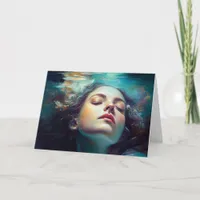 Beautiful Woman Dreams Underwater All Occasions  Card