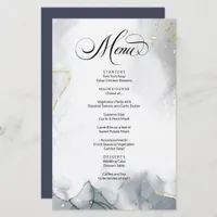 BUDGET Abstract Black & White Watercolor  Menu