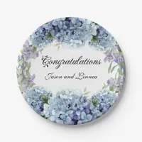 Forget-Me-Not Flowers Watercolor Elegant   Paper Plates