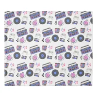 Retro 1980's Era Music Nostalgic Duvet Cover