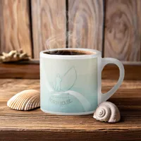 Beach House Nautical Fisherman Aqua Blue ID623 Espresso Cup