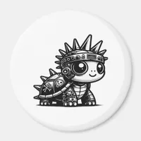 Whimsigoth Cyborg Turtle Vintage Art Design Classi Magnet