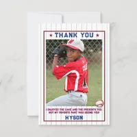 Rookie of the Year Baseball 1st Birthday  Thank You Card