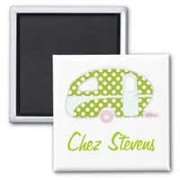 Personalized Retro Vintage Caravan Design Magnets