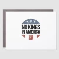 No Kings In America Vintage Patriotic No Kings Cre Car Magnet