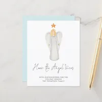 Budget Simple Angel Star Nativity Holiday Card