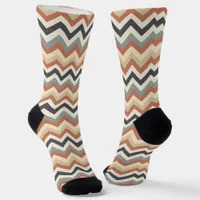 Subtle  Colors and Zigzag Pattern Socks