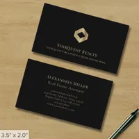 Black and Gold Luxury Logo Business Card