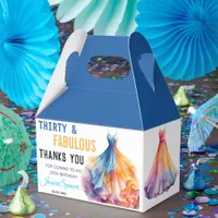 Watercolor Dress 30th Birthday Elegant & Feminine  Favor Boxes