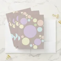 Pastel circles on a silk color background | pocket folder