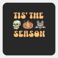 Tis The Season Halloween Square Sticker