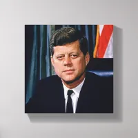 President John F Kennedy Portrait JFK 35th 8x8 Canvas Print