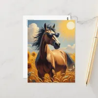 Horse in Sunglasses Postcard