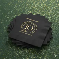 Elegant School College University 10-Year Reunion Foil Napkins