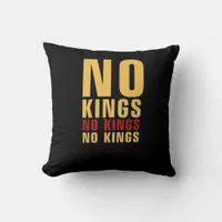 Minimalistic Design No Kings Rebellious No Kings C Throw Pillow