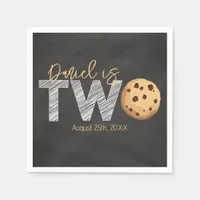 Milk & Cookies 2nd Birthday Napkins – "Two Sweet" 