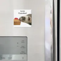 Ferrets Love Cupcakes Magnet