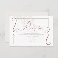 Reception - Barely There Botanical Spice and Cream Invitation