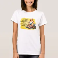 Funny Vintage Woman Sarcastic Burn Calories T-Shirt