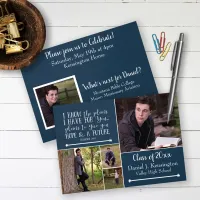 Christian Bible Verse Graduation Photo Collage Invitation