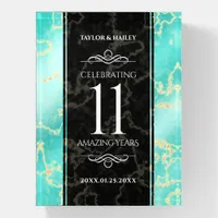 Elegant 11th Turquoise Wedding Anniversary Paperweight