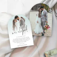 We Eloped 2 Photo Script Wedding Arch card