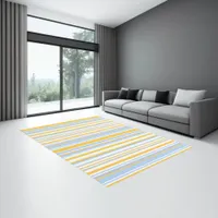 Trendy Modern Boho Chic Stripes Rug