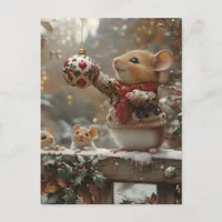 Christmas Mice Postcard