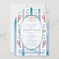 Love & Lobster Coquette Wedding Rehearsal Dinner Invitation