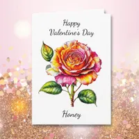 Valentine's Day | Watercolor Rose Card