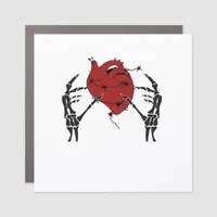 Heart And Hands Skeleton Heart Hands Soft Car Magnet
