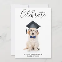  Cute Puppy Graduate Graduation Party Invitation