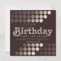 Trendy Cappuccino Cafe Birthday Party Invitation