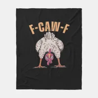 F-Caw-F Funny Chicken Classic Retro Cool Fleece Blanket