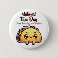 Happy National Taco Day First Tuesday in October Button