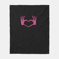 Skeleton Heart Hands Classic Fleece Blanket