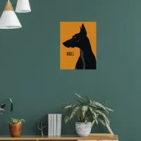 Noble Black Doberman Poster