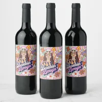 Groovy Bachelorette Last Bachin' Boogie V2 ID929  Wine Label