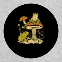 Frog Mushroom Cottagecore Aesthetic Goblincore Cut Patch