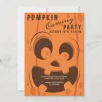 Spooky Halloween Pumpkin Carving Contest Party Invitation