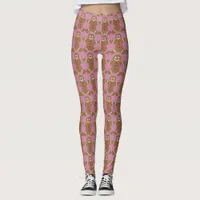 Gingerbread Man Pink Leggings