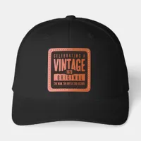 Vintage Original Grunge Distressed Birth Year Leather Patch Hat