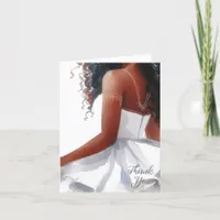 Bride Bridal Shower Bachelorette Thank You Card