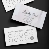 Light Purple Crystals Salon Spa  Loyalty Card