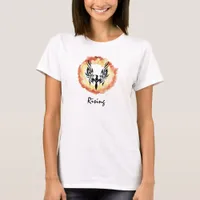 *~*  Orange  Red Flame Black Phoenix Ring of Fire T-Shirt