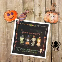 Happy Halloween Cute Monsters Party Napkins