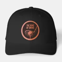 Funny The King of Swing Golf Club Ball Tee Leather Patch Hat