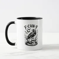 Halloween F-Caw-F Bird Crow Women Men Trendy Casua Mug
