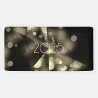 2025 new year with golden bubbles banner