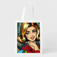 Retro Lady with Shopping Bags Mid Century